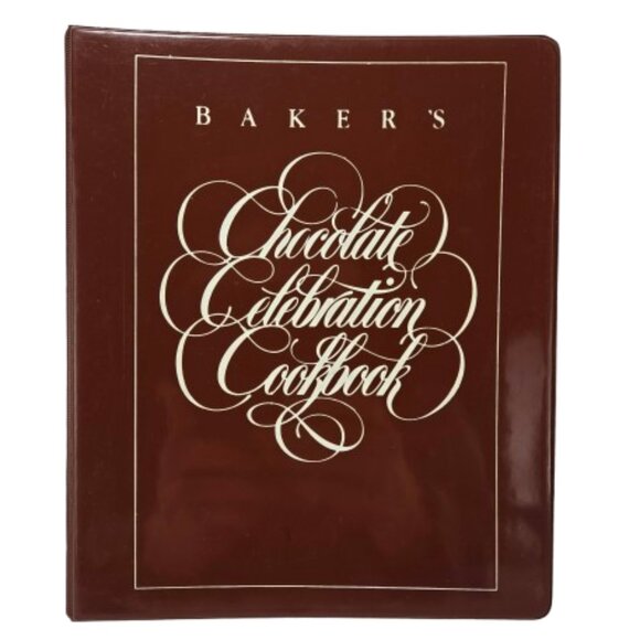 Vintage 1980s Bakers Chocolate Celebration Cookbook Binder General Foods Ontario - Picture 1 of 16